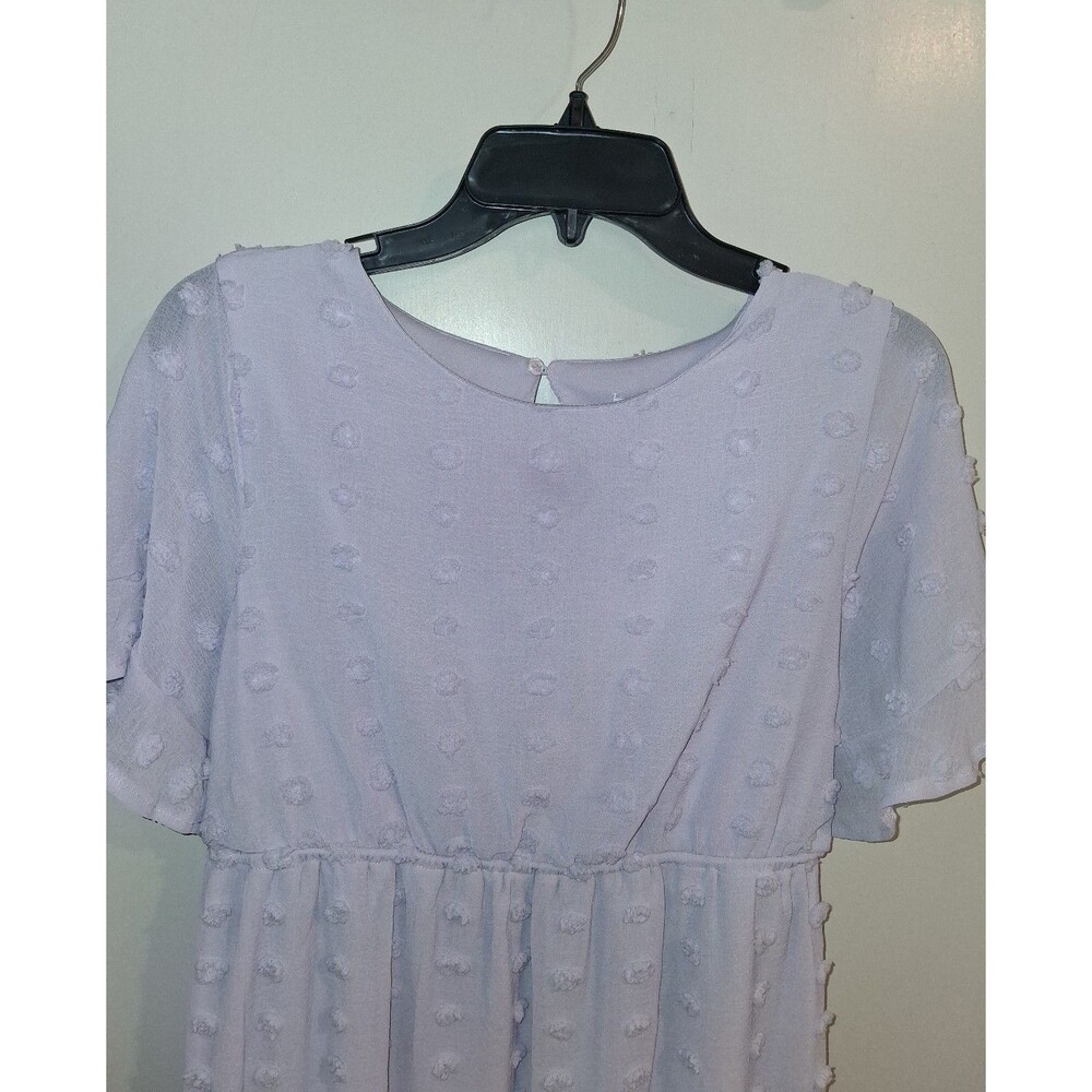 NWT! Motherhood Purple Swiss Dot Maternity Dress, Size Small - Picture 4 of 11